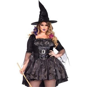 Leg Avenue Plus Size Black Magic Mistress Witch Costume
